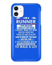 Load image into Gallery viewer, I Am A Runner I Run Because I Really Like Food Custom Design Phone case

