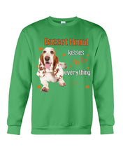 Load image into Gallery viewer, Basset Hound Kisses Fix Everything Gift For Dog Lovers Sweatshirt
