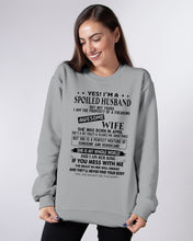 Load image into Gallery viewer, A Spoiled Husband Of    April  Freaking Awesome Wife For Birthday Gift Sweatshirt
