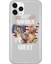Load image into Gallery viewer, Keep America Great Yorkshire Terrier Gift For Dog Lovers Phone case
