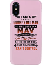 Load image into Gallery viewer, I'm A Grumpy Old Man I Was Born In May With My Heart Phone case

