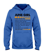 Load image into Gallery viewer, June Girl Facts Very Friendly But Dangerous Custom Design Hoodie
