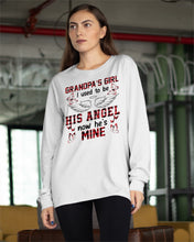 Load image into Gallery viewer, Grandpa's Girl I Used To Be His Angel Gift For Men Unisex Long Sleeve
