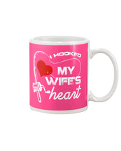 Load image into Gallery viewer, I Hooked My Wifes Heart Gift For Fishing Lovers Mug
