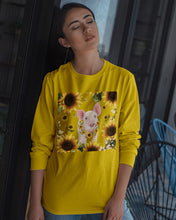 Load image into Gallery viewer, Beautiful Pig With Sunflowers Gift For Pig Lovers Unisex Long Sleeve
