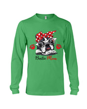 Load image into Gallery viewer, Boston Terrier With White Glasses Love Mom Gift For Dog Lovers Unisex Long Sleeve
