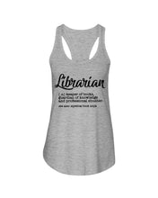 Load image into Gallery viewer, Librarian Keeper Of Books Guardian Of Knowledge Custom Design Ladies Flowy Tank
