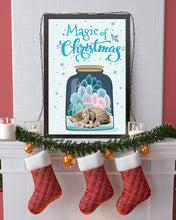 Load image into Gallery viewer, Cat In Bottle Magic Christmas Design Gift For Cat Lovers Vertical Poster
