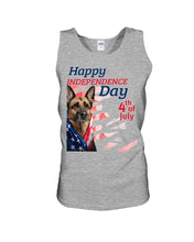 Load image into Gallery viewer, German Shepherd Happy Independence Day 4th Of July Gift For Dog Lovers Unisex Tank Top
