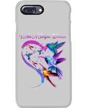 Load image into Gallery viewer, Hummingbirds Heart Shaped I Am A Simple Woman Gift For Mom Phone case
