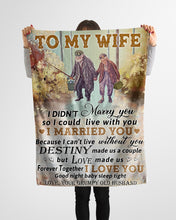 Load image into Gallery viewer, Fishing Destiny Made Us A Couple Grumpy Old Husband Gift For Wife Fleece Blanket
