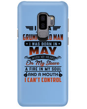 Load image into Gallery viewer, I'm A Grumpy Old Man I Was Born In May With My Heart Phone case
