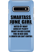 Load image into Gallery viewer, Birthday Gift For Smartass June GirlHeart On Her Sleeve Phone case
