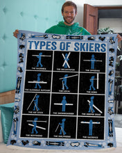 Load image into Gallery viewer, Amazing Birthday Gift Types Of Skiers Fleece Blanket Sherpa Blanket
