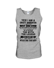 Load image into Gallery viewer, A Crazy Daughter Of A  September  Best Dad Ever For Birthday Gift Unisex Tank Top
