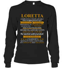Load image into Gallery viewer, Loretta Custom Name Gift A Warrior's Mentality With A Poet's Soul Unisex Long Sleeve
