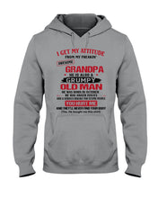 Load image into Gallery viewer, I Get My Attitude From My Freakin' Awesome Grandpa Who Was Born In October Hoodie

