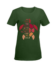 Load image into Gallery viewer, And Into The Ocean I Go To Lose My Mind Sea Turtle Ladies Tee
