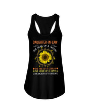 Load image into Gallery viewer, Daughter-in-law A Soul Of A Witch Fire Of A Lioness Ladies Flowy Tank
