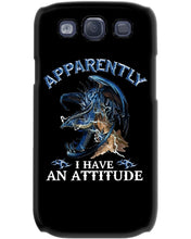 Load image into Gallery viewer, Apparently I Have An Attitude Blue Dragon Phone case
