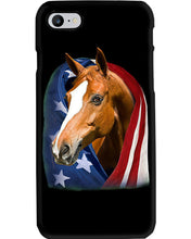 Load image into Gallery viewer, Horse Covered Into USA Flag Meaningful Gift For Men Phone case
