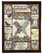 Load image into Gallery viewer, I Can Do All Things Through Christ Gift For November Girl Fleece Blanket

