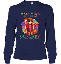 Load image into Gallery viewer, I Am Just An Old Lady Was Your First Mistake Hippie Unisex Long Sleeve
