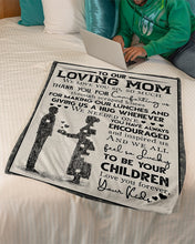 Load image into Gallery viewer, Gift For Loving Mom Thank For Comforting Me Through Scraped Knees Fleece Blanket
