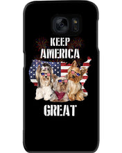 Load image into Gallery viewer, Keep America Great Yorkshire Terrier Gift For Dog Lovers Phone case

