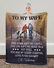 Load image into Gallery viewer, Fishing Our Home Aren't Fleece Blanket Sherpa Blanket
