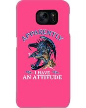 Load image into Gallery viewer, Apparently I Have An Attitude Blue Dragon Phone case
