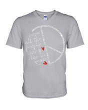 Load image into Gallery viewer, Image All The People Living Life In Peace Custom Design For Friends Guys V-Neck
