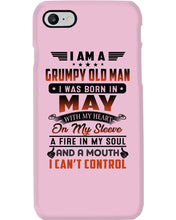 Load image into Gallery viewer, I'm A Grumpy Old Man I Was Born In May With My Heart Phone case
