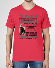 Load image into Gallery viewer, Look Right Beside You Eagle Mom Gift For Son Guys V-Neck
