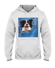 Load image into Gallery viewer, Border Collie In Denim Pocket Gift For Dog Lovers Hoodie
