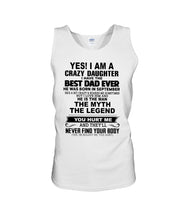 Load image into Gallery viewer, A Crazy Daughter Of A  September  Best Dad Ever For Birthday Gift Unisex Tank Top
