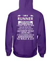 Load image into Gallery viewer, I Am A Runner I Run Because I Really Like Food Custom Design Hoodie
