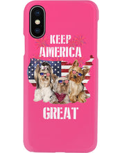 Load image into Gallery viewer, Keep America Great Yorkshire Terrier Gift For Dog Lovers Phone case
