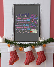 Load image into Gallery viewer, Butterflies When I Miss You I Just Have To Look Inside My Heart Gift For Lover Vertical Poster
