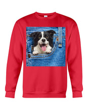 Load image into Gallery viewer, Border Collie In Denim Pocket Gift For Dog Lovers Sweatshirt
