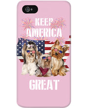 Load image into Gallery viewer, Keep America Great Yorkshire Terrier Gift For Dog Lovers Phone case
