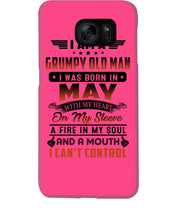 Load image into Gallery viewer, I'm A Grumpy Old Man I Was Born In May With My Heart Phone case
