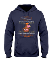 Load image into Gallery viewer, Cow I Need Somebody Who Sees The Crazy And Still Wants Me Hoodie
