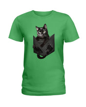 Load image into Gallery viewer, Cat In Your Front Pocket Perfect Gift For Friends Who Loves Cat Ladies Tee

