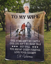 Load image into Gallery viewer, Fishing Our Home Aren't Fleece Blanket Sherpa Blanket
