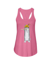 Load image into Gallery viewer, Cat Plays Flute Special Custom Design For Music Lovers Ladies Flowy Tank
