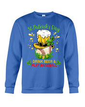 Load image into Gallery viewer, Baseball Drink Beer Day St Patrick's Day Gift For Baseball Lovers Sweatshirt
