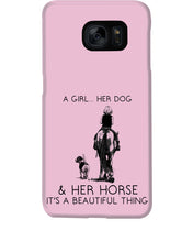Load image into Gallery viewer, A Girl Her Dog Her Horse It's A Beautiful Thing Phone case
