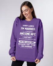 Load image into Gallery viewer, Gift For Husband I'm The Lucky One Because I Get To Be Her Husband Sweatshirt
