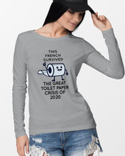 Load image into Gallery viewer, French Survived The Great Toilet Paper Crisis Of 2020 For Personalized Nation Gift Unisex Long Sleeve
